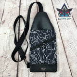 Black Cats Mini Travel Sling Bag