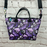 Purple Goth Moth Totini tote/ shoulder/ crossbody bag
