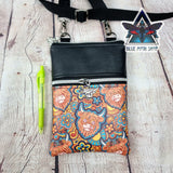 Groovy Highland Cow Faux Leather Crossbody Phone Bag