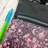 Cosmic Flora Faux Leather Crossbody Phone Bag