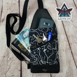 Black Cats Mini Travel Sling Bag