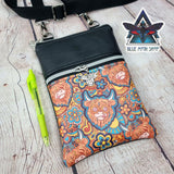 Groovy Highland Cow Faux Leather Crossbody Phone Bag