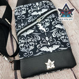 Damask Bats Mini Travel Sling Bag