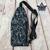 Black Cats Mini Travel Sling Bag