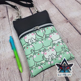 Kawaii Frog Faux Leather Crossbody Phone Bag
