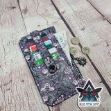 Floral Death Moth Slim Purse Wallet