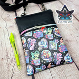 Poke Animal Crew Faux Leather Crossbody Phone Bag