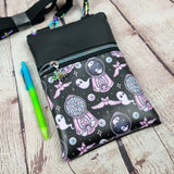 Spooky Gumball Machine Faux Leather Crossbody Phone Bag