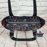 Foxglove Flower Nature Tote Bag with Zip