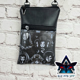 Goth Girls small Phone Crossbody bag handmade 