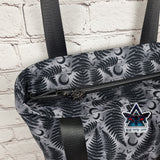Grey Fern Tote Bag with Zip