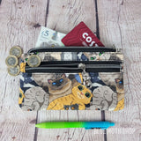 Crazy Cats Eco Cotton Canvas Slim Purse Wallet