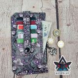 Floral Death Moth Slim Purse Wallet