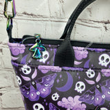 Purple Goth Moth Totini tote/ shoulder/ crossbody bag