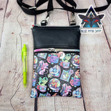 Poke Animal Crew Faux Leather Crossbody Phone Bag