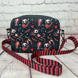 Emo Red Cat Skeleton crossbody bag