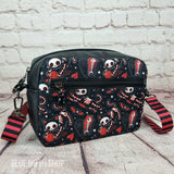 Emo Red Cat Skeleton crossbody bag