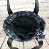Grey Fern Tote Bag with Zip