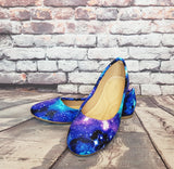 Blue Galaxy women dolly pumps