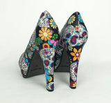 Black Sugar Skull High heels