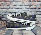 Skulls and Purple Roses women sneakers