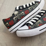 Skulls and Red Roses women sneakers