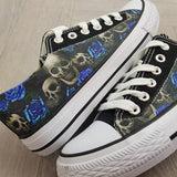 Skulls and Blue Roses women sneakers
