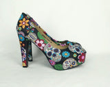 Black Sugar Skull High heels