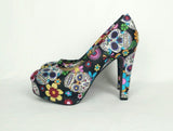 Black Sugar Skull High heels